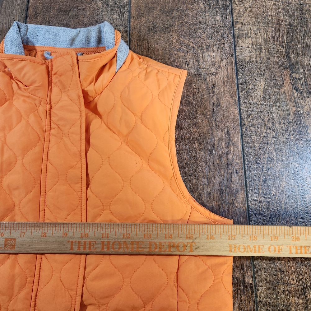 Peter Millar Addison Vest Women Small Orange Quilted Wind Resistant Golf Sports - Picture 8 of 10